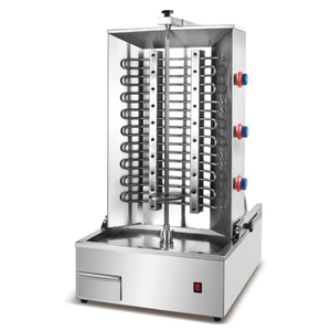 两个陶瓷燃烧器燃气电2 in1自动旋转烤肉机鸡沙瓦玛烧烤机 - Product Image 2