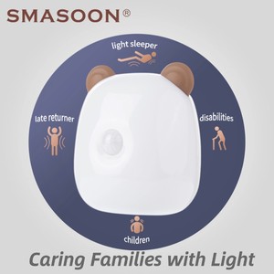 Superventas Temporizador de apagado automático Luz nocturna Sensor de radar de alta sensibilidad Luz Sensor inteligente Luz nocturna LED - Product Image 3