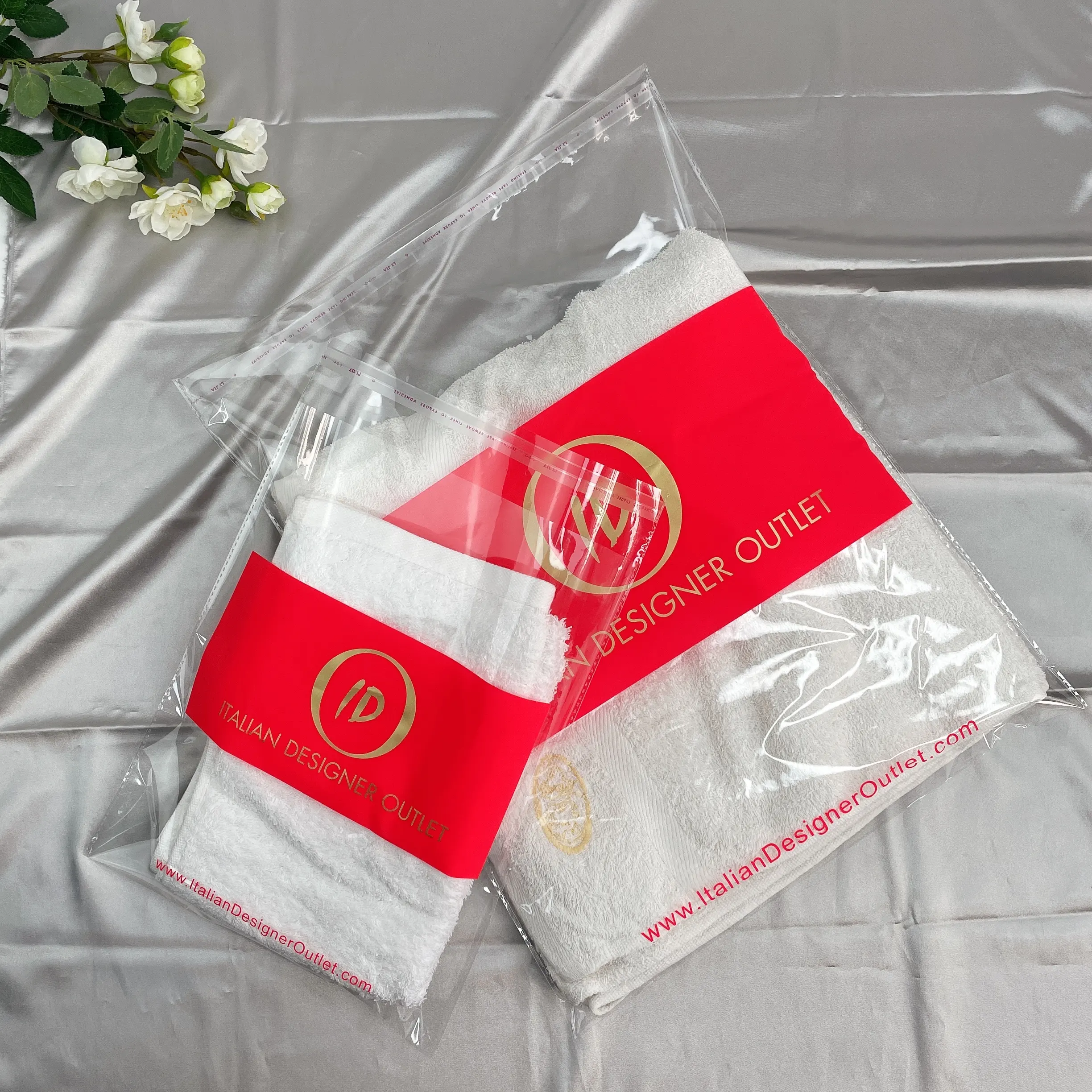 Bolsa de plástico de embalaje OPP transparente de alta calidad con bolsa de embalaje de logotipo personalizado autoadhesiva