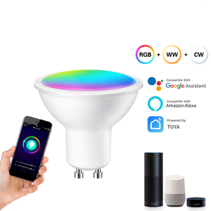 Hochleistungs-GU10-<span class=keywords><strong>RGB</strong></span> und weiches warmes und kaltes Licht Alexa Google Assistant Control Smart <span class=keywords><strong>LED</strong></span>-Scheinwerfer lampen