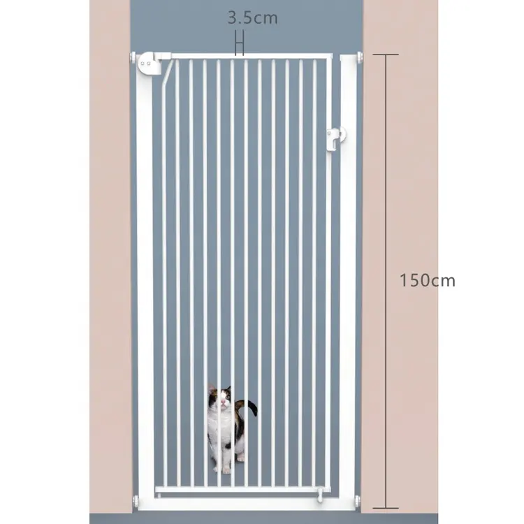 1.5เมตรสูงพิเศษสุนัขประตูอัตโนมัติปิดซูเปอร์แคบสัตว์เลี้ยงประตูความปลอดภัย
