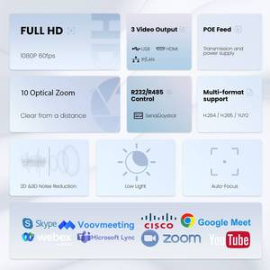 Tenveo Neuzugang 10x Zoom NDI Konferenz kamera ptz Konferenz kameras Konferenz videokamera