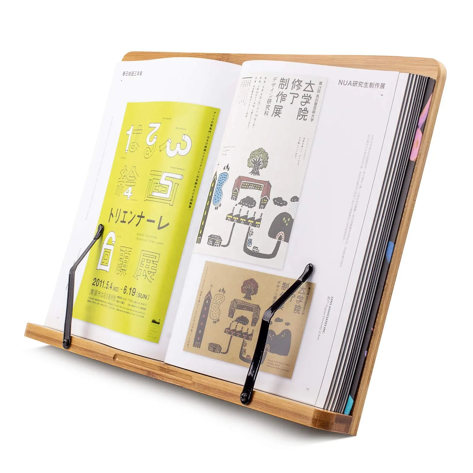 Бамбуковые подставки для книг и держатели для чтения, без рук, в кровати, для учебника, для права, с 5 подставкой для ноутбука с регулируемой высотой