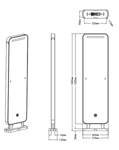 Control de acceso multicanal, función de conteo de visitantes, sistema de lector de puerta UHF RFID para gestión de bibliotecas - Product Image 5