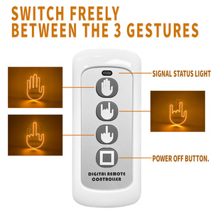 Upgraded Middle Finger <strong>Led</strong> Fun Cool Car Light Accessory for Car Rear Windshield - Product Image 3