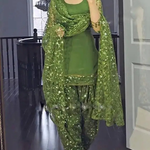 Ağır Plazo kurti set 3 adet kurta plazo set uzun kurtis hindistan'da kadınlar için etnik hint geleneksel giyim bayan ve kızlar için - Product Image 1