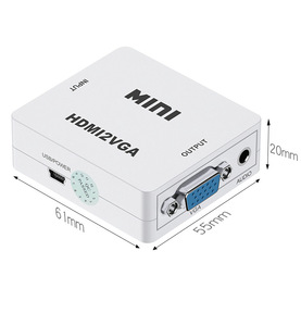 Convertidor HDM1 a VGA HD VGA Convert 1080p Audio y video HDM1 Adaptador 1960*1080p AV a HDM1 Adaptador