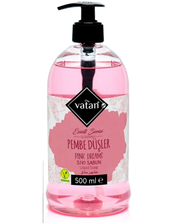 Жидкое мыло для рук VATAN розовое 500 мл по лучшей цене, лучшее качество от производителя в Турции
