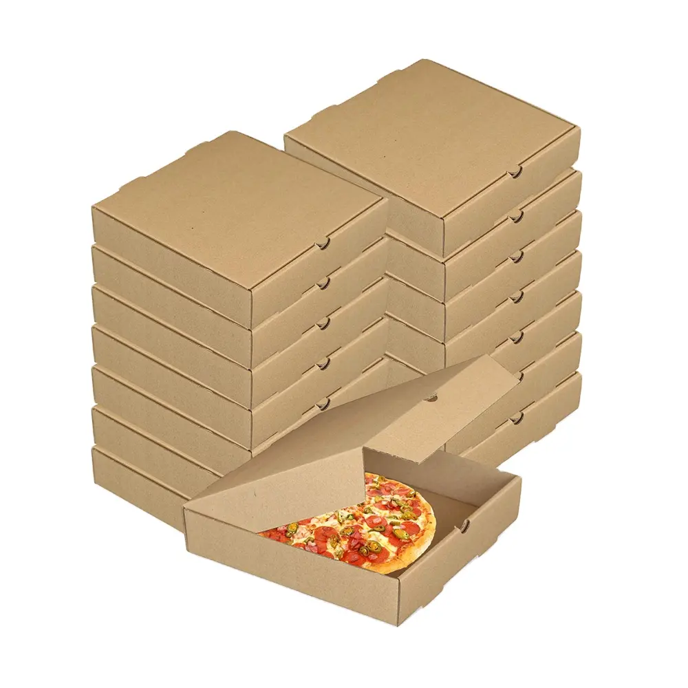 Caixa De Pizza Caixa De Entrega De Pizza Personalizada Caixa De Embalagem De Fornecimento De Fábrica Atacado 9 10 11 12 13 14 15 16 Polegadas De Papel Corrugado De Alimentos
