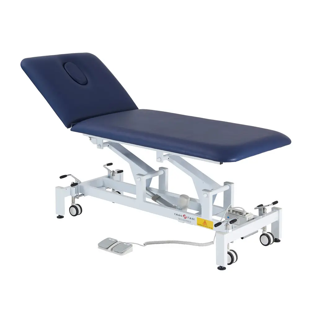 Civière de Massage électrique 2 sections lits de physiothérapie Table thérapeutique canapé d'examen médical par ultrasons