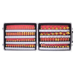 100 adet 1/4 inç Shank TCT freze uçları Set Tungsten karbür uçlu ağaç İşleme giyotin freze kesicisi araçları alüminyum kasa - Product Image 1