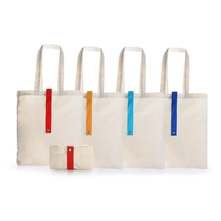 Chiterion Premium OEM algodón ecológico plegable bolso de compras bolsa delgada lindo Mini bolsa para mujeres niñas