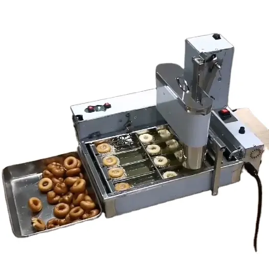 Máquina de donuts automática de tamaño pequeño, 1800 donuts/hora