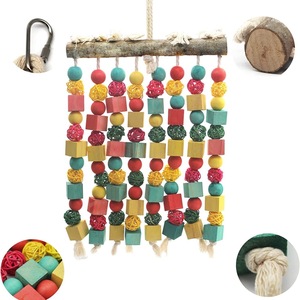 ของเล่นนกแก้วขนาดใหญ่สำหรับเคี้ยวของเล่นของเล่นของเล่นสำหรับนกแก้วอเมซอนหลากหลายสีจากธรรมชาติ - Product Image 4