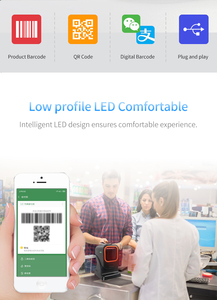 USB RS232 2D Desktop-Barcode-Scanner Verbesserter Infrarot sensor Weiches Licht Design für POS-Einzelhandel geschäfte Supermärkte Lager - Product Image 2