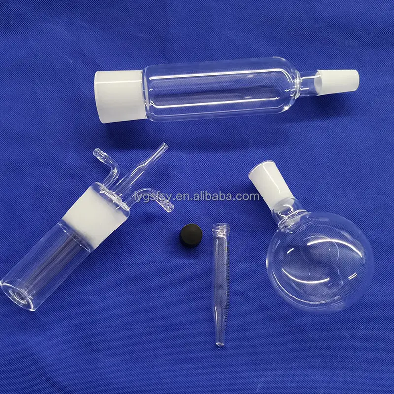Termo de destilación de vidrio de alta temperatura, tubo condensador de reactor de cuarzo resistente a la corrosión