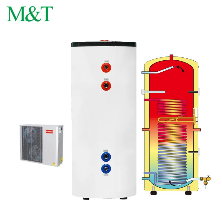 Floor Standing Storage Tanks With High Output Heat Exchanger New Energy Heat Pump 3kw Hot Water Heater Tanks Isolation