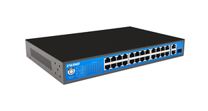 Directo de fábrica 24 puertos 10/100M Extender 300m con Gigabit 2RJ45 Uplink y 1*1000M SFP Uplink con VLAN para CCTV y AP inalámbrico