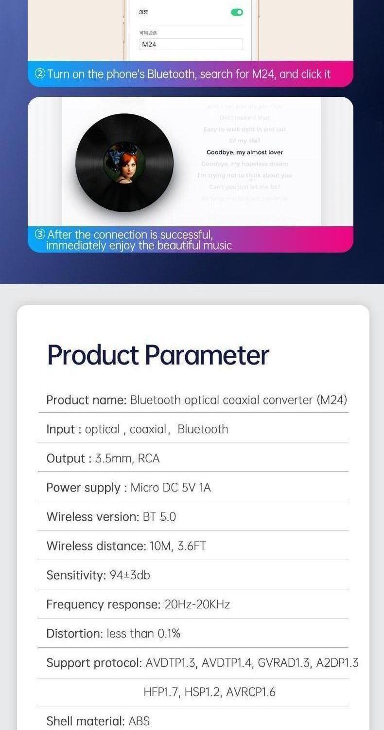 convertisseur audio sans fil numérique vers analogique et récepteur bluetooth-6
