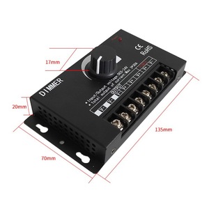 90A Dimmer <strong>with</strong> Remote <strong>Control</strong> Monochrome Knob 3-KEY 12-24V Low Voltage LED Controller 6A Output Current - Product Image 1
