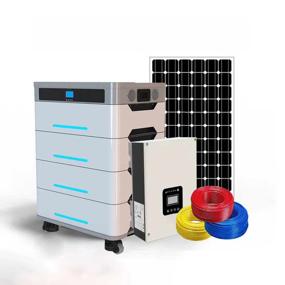Sistema di alimentazione solare per la generazione di energia per Inverter, sistema integrato di accumulo di energia al litio, al di fuori della rete, 5kwh 10kwh 15kwh