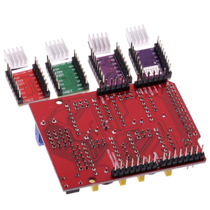 Máquina de grabado CNC Shield V3 Impresora 3D + 4 piezas A4988 / DRV8825 / AT2100 Placa de expansión del controlador para Arduino R3