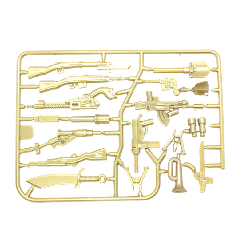 Piezas de armas chapadas en oro no5