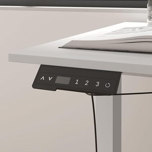 L形电脑桌，带抽屉搁板和玻璃门，工作站桌，白色 - Product Image 4
