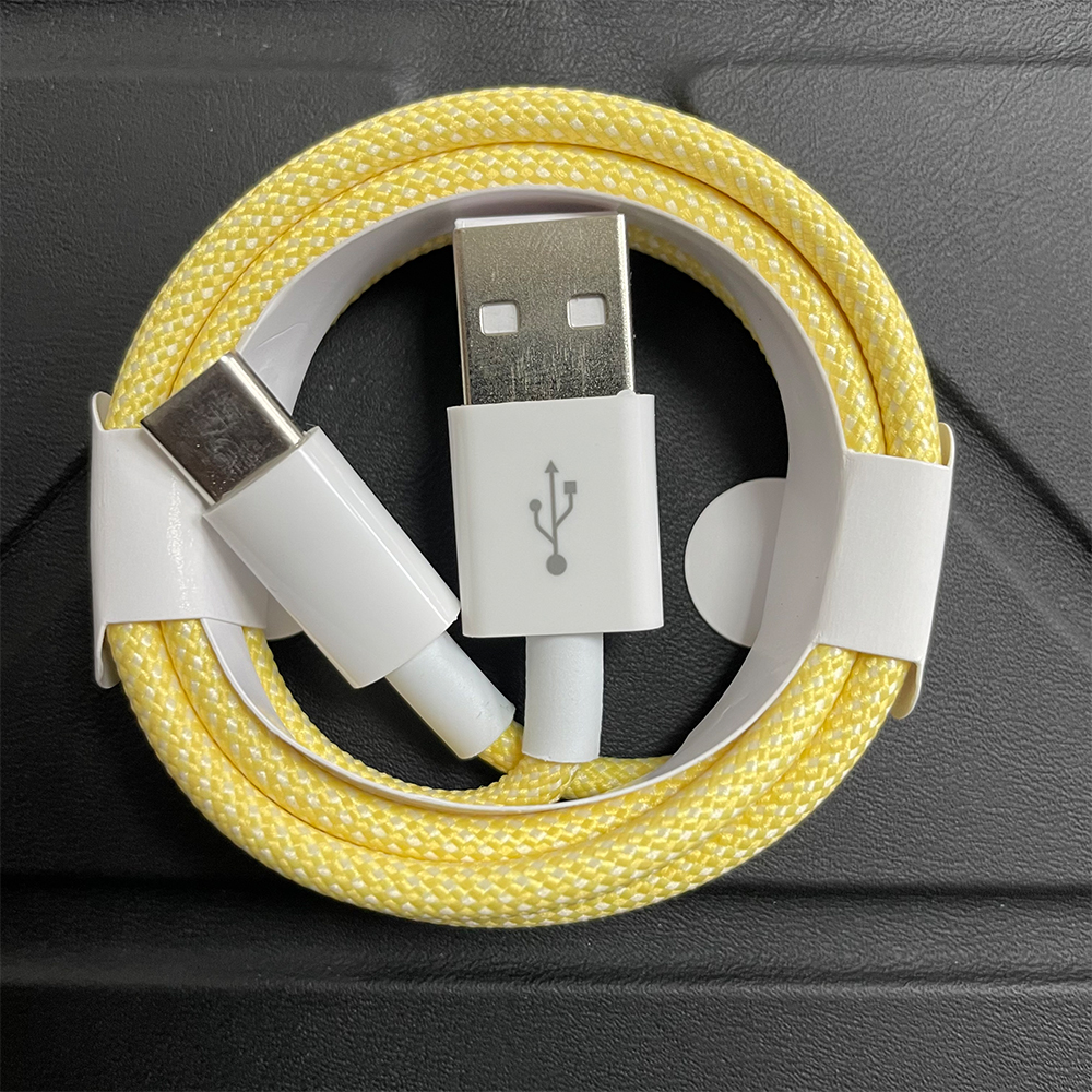 Jaune USB à Type C Câble 1 PCS