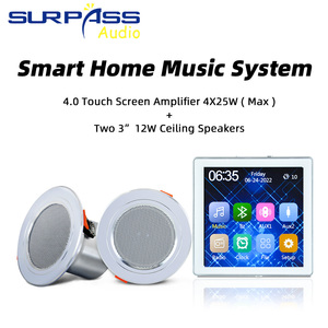Surpass-sistema de Audio multihabitación, amplificador de pared con pantalla táctil, diente azul, altavoz de techo de 3 pulgadas para sistema de sonido envolvente - Product Image 2