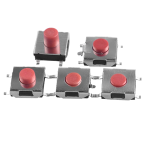 6x6mm SMD interruttore a pulsante rosso 5 pin Touch Key PCB montaggio SMT interruttore a pulsante tattile per controllo giocattolo - Product Image 1