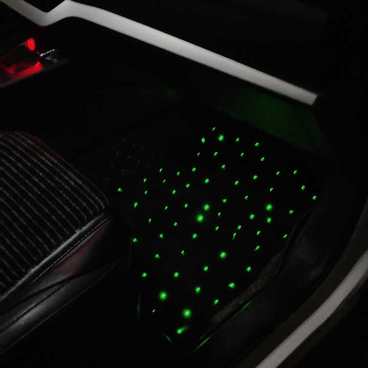 RGB bintang lampu led mobil, tikar lantai mobil cahaya tongkat tongkat menyala, serat optik mainan mobil set universal tikar lantai untuk mobil