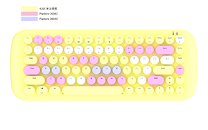 Multi-Device Wireless ABS Material Office <strong>Keyboard</strong> in Pink and Black Colorful <strong>Keyboard</strong> Mouse Combos - Product Image 5