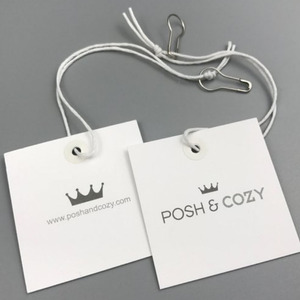100pcs Cheap <strong>Custom</strong> Logo Design <strong>Tags</strong> Premade Cord <strong>String</strong> With Safety Pin Single Double Side <strong>Printed</strong> Jeans Garment Swing Hang <strong>Tag</strong>