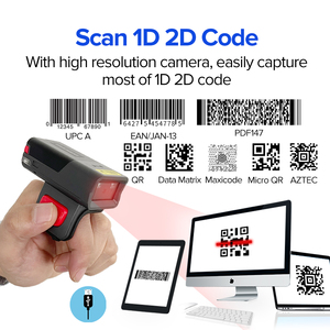 MEFERI MS300R Android Hands-free Industrial bar <strong>Code</strong> Reader Wireless bluetooth Barcode Scanner Finger Ring 2D <strong>Qr</strong> <strong>Code</strong> Scanner - Product Image 1