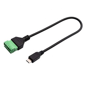 Micro USB Male <strong>Socket</strong> To 5 Pin Screw <strong>Terminal</strong> <strong>Block</strong> Connector Adapter USB Cable <strong>Terminal</strong> <strong>Plug</strong> With Shield Connector - Product Image 5