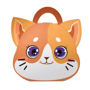 Toptan özel taşınabilir hediye kutuları çocuklar için doğum günü partisi süslemeleri sıcak satış şeker çerezler pet kağıt kollu kutular - Product Image 5