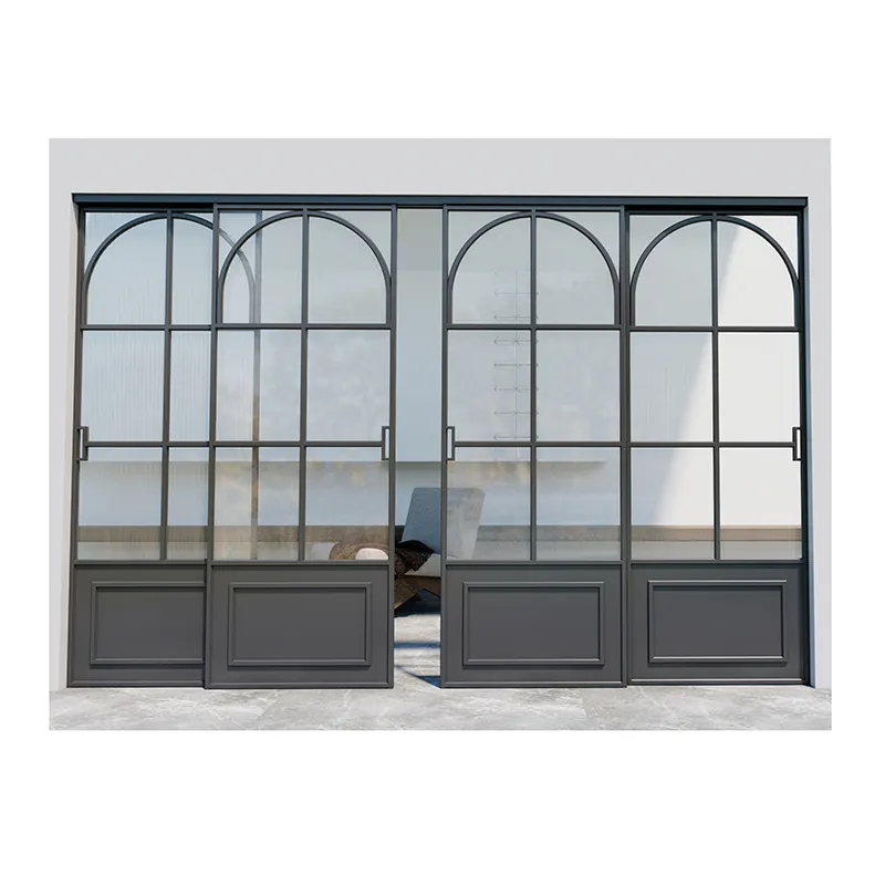 Born-armarios interiores de aleación de aluminio de alta calidad, armarios de vidrio de partición fija para dormitorio, puerta corredera moderna, último diseño