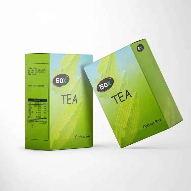 Custom Paper Card Color Printing Box Flower Tea Coffee Package Boxes With Logo Custom Printed Tea Packaging Box