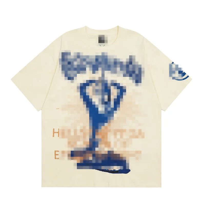 Kaus lengan pendek motif tulisan Hell Pria Wanita, t-shirt longgar kualitas tinggi untuk pria dan wanita