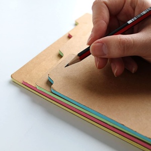 A5 Study <strong>Notebooks</strong> Kraft Tabbed <strong>Notebook</strong> Work Journal Colored <strong>Paper</strong> Note Book <strong>With</strong> Tabs, Divider Tab <strong>Notebook</strong> - Product Image 2
