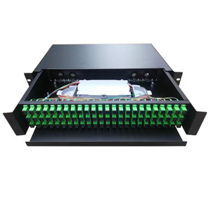 SC/APC 72Core Fibra óptica ODF 72 Puertos SC LC FC ST Panel de conexión de fibra óptica de empalme de montaje en rack - Product Image 1