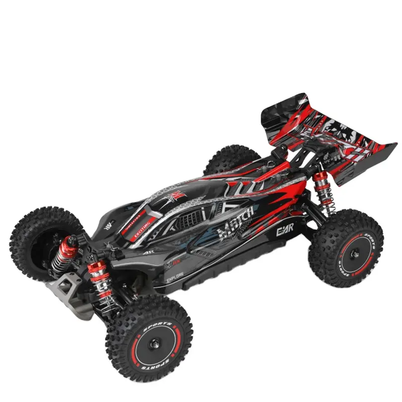 Wltoys 124010 mobil RC elektrik, penggerak empat roda kecepatan tinggi 1:12, kendali jarak jauh, Brushless, Off-road Drift listrik