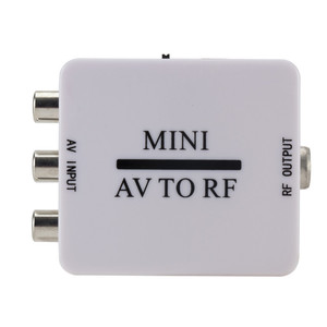 Mini convertidor de señal de audio y video modulador AV a RF con entrada Mini AV y salida RF para equipos de transmisión de radio y TV