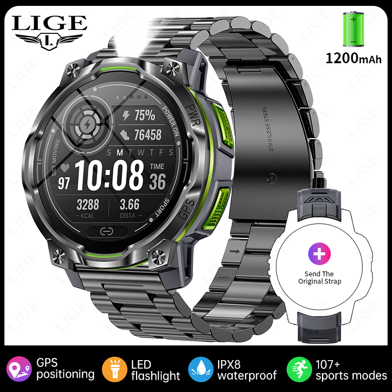 D - black green steel + gift strap