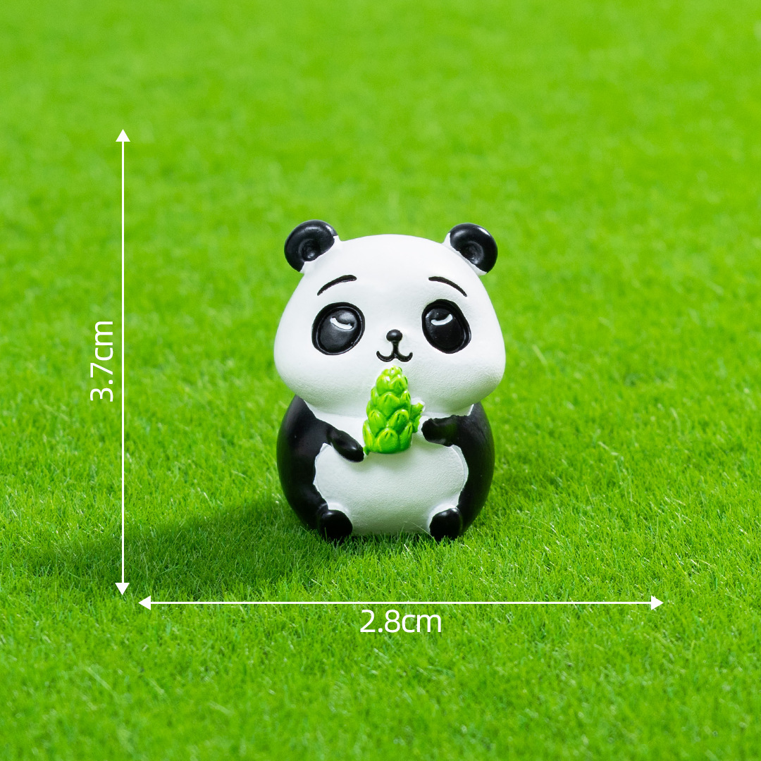 colorful Panda eats bamboo on the 5th