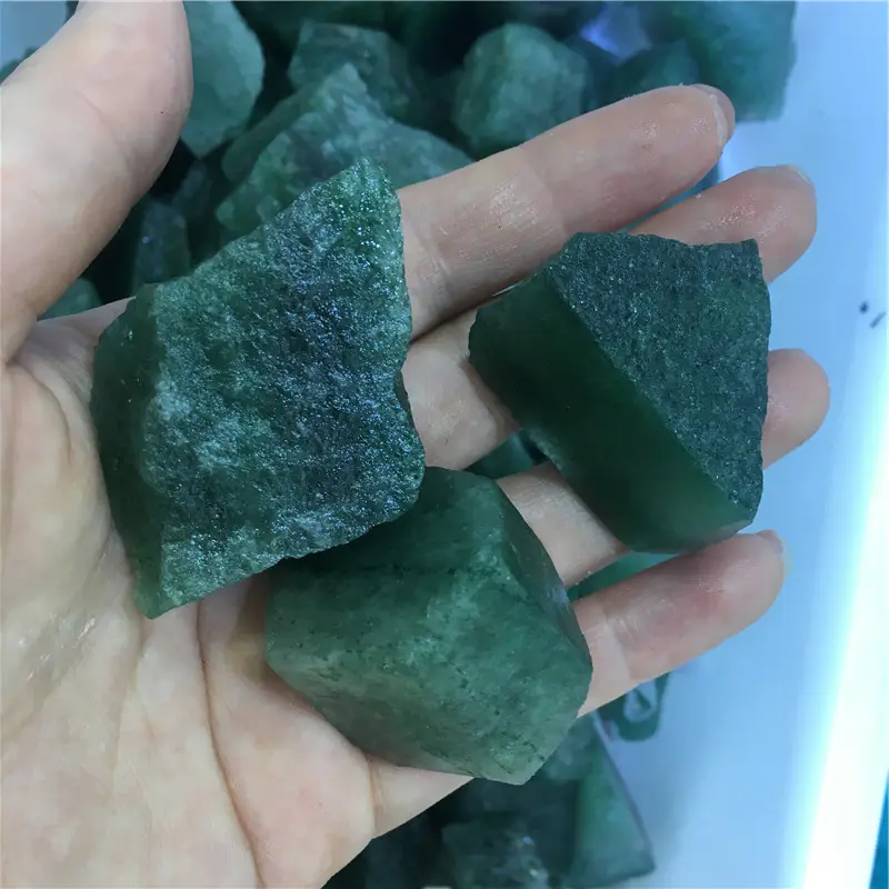 Minerali di cristallo all'ingrosso pietra grezza di avventurina verde grezza naturale per la decorazione domestica