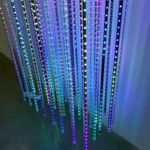 Rgb dmx אדמדש הוביל שלב אור 1 מ dmx מטאור עבור מועדון לילה שלב דיסקו קל מסיבת ריקודים Dj בידור