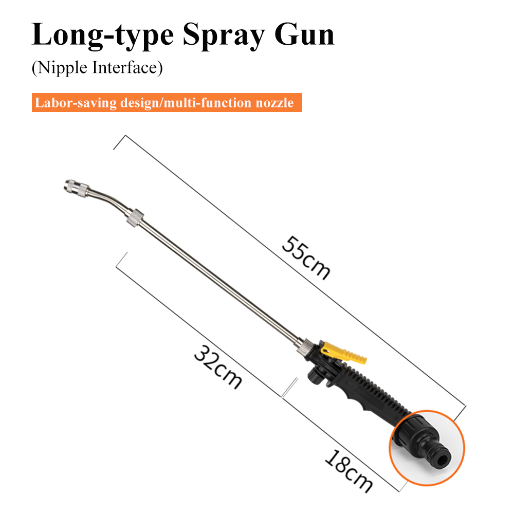 Noir: Pistolet de pulvérisation réglable de 55cm
