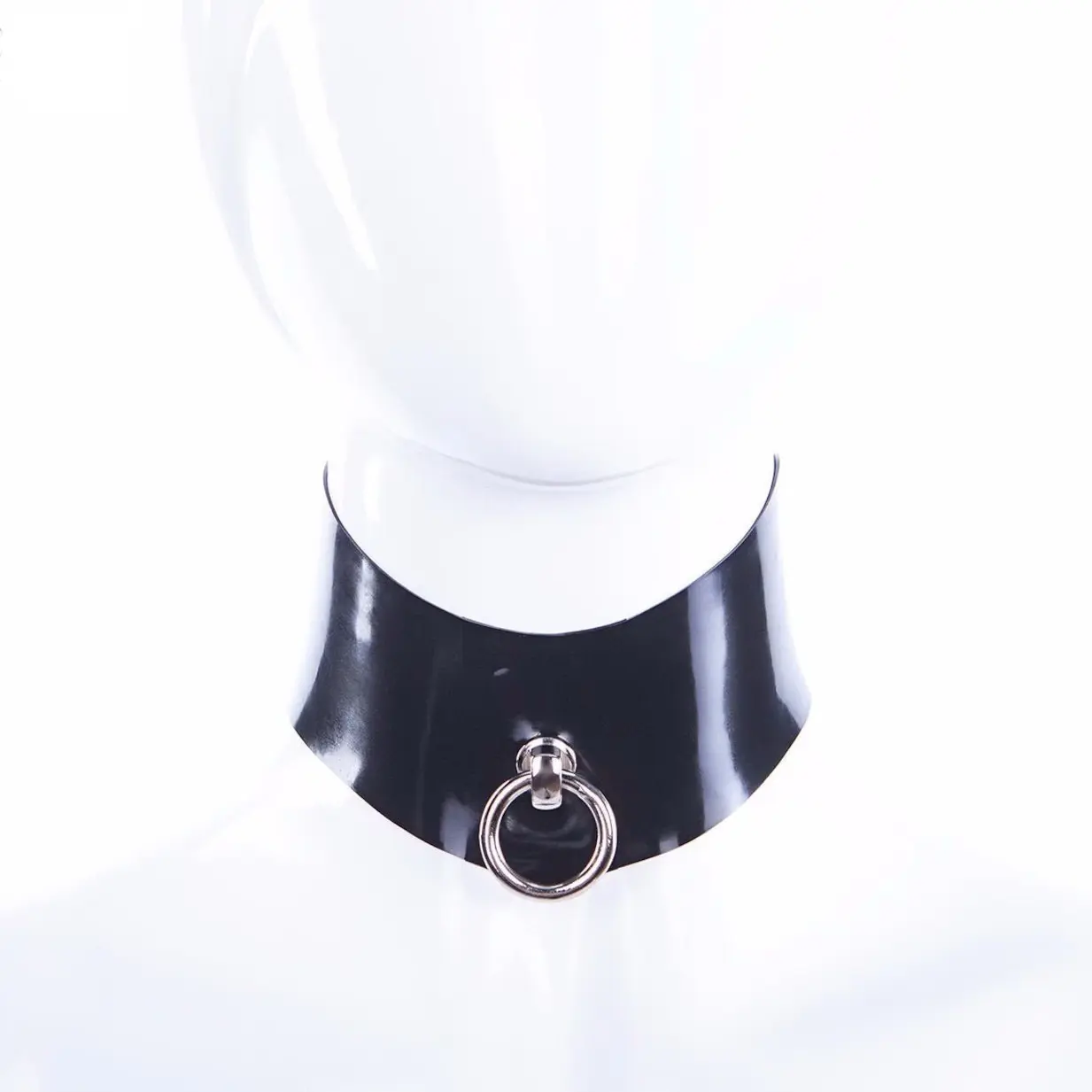 Сексуальная черная латексная маска для капюшона с открытым лицом Фетиш с одним отверстием конский хвост